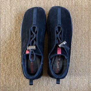 Prada sport black suede shoes